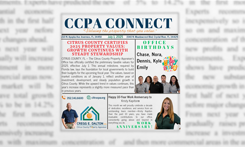 Citrus County Certifies 2025 Property Values: Growth Continues with Steady Stewardship 