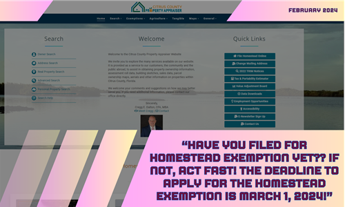 Have you filed for Homestead Exemption yet?? - February 2024 